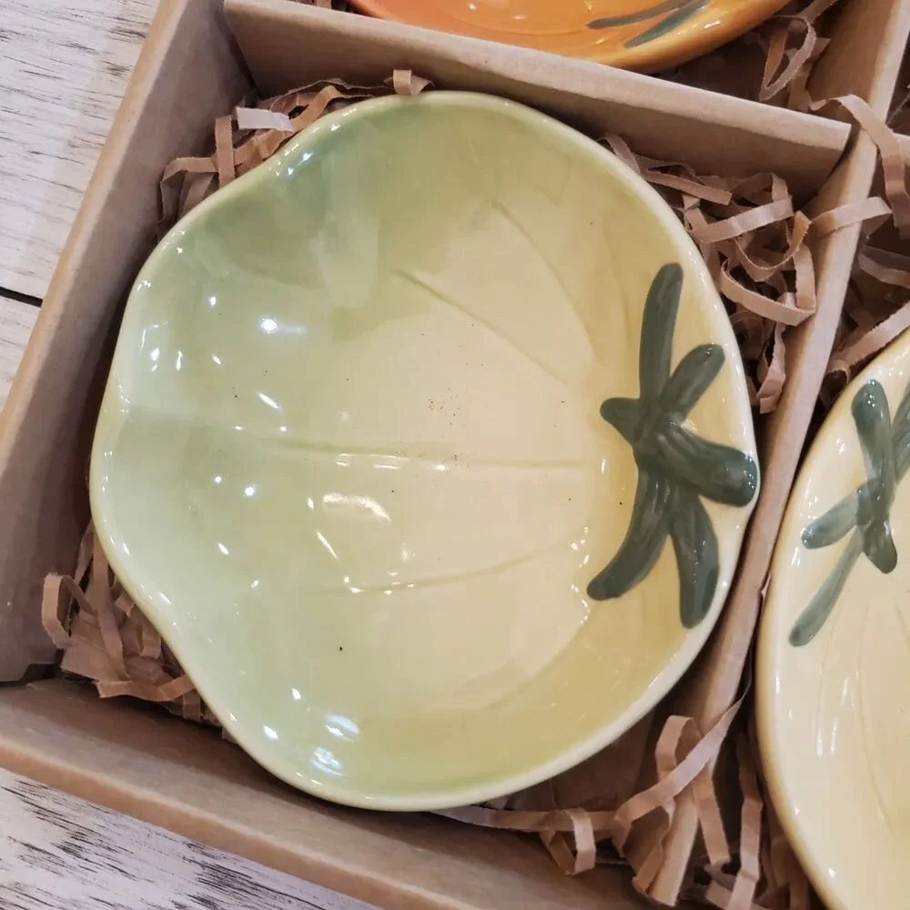 Williams Sonoma Boxcar Willies Ceramic HEIRLOOM TOMATO Dipping Bowls (4) NOB